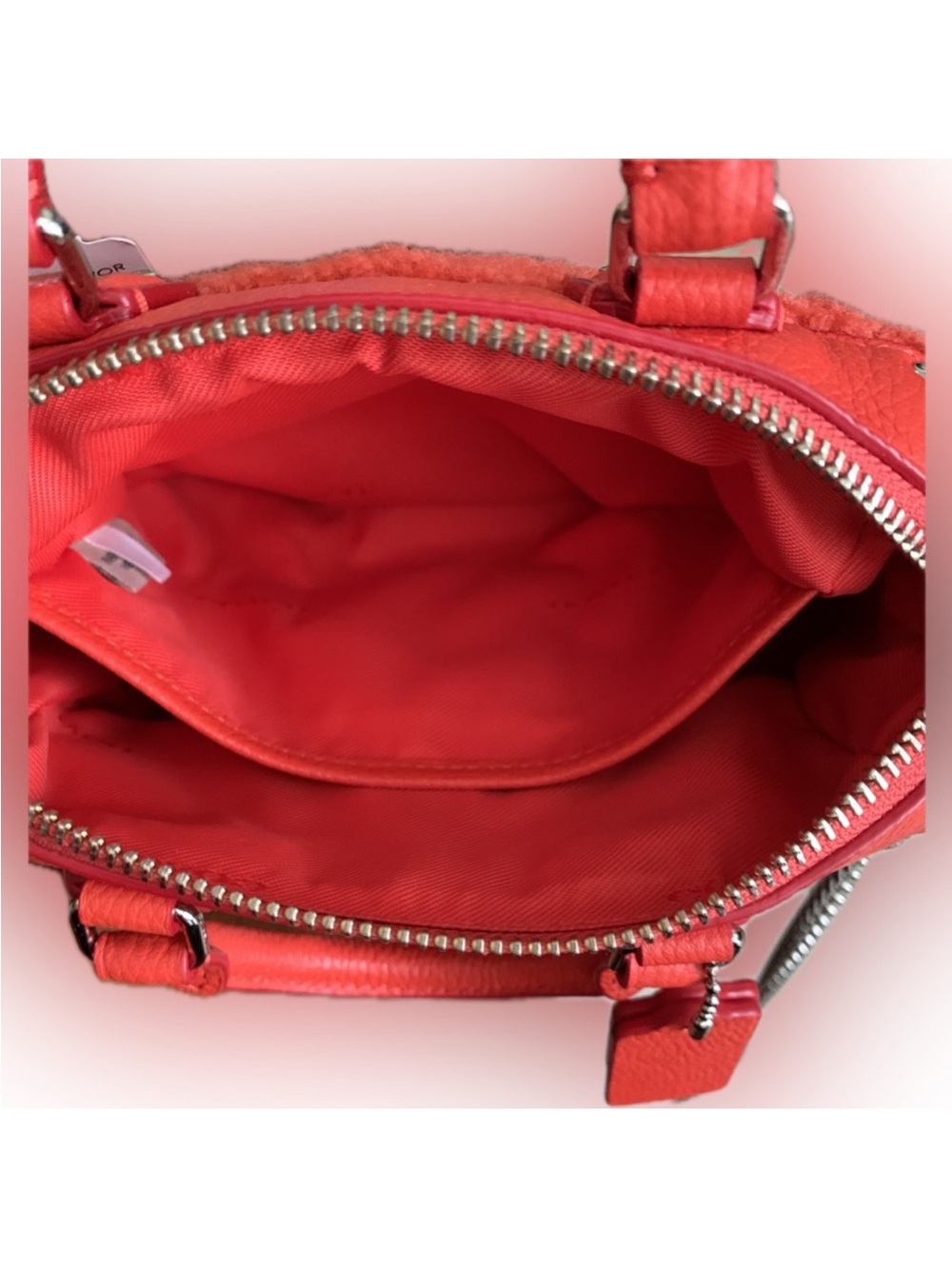 Coach Rhyder Satchel 18 in Shearling and Leather NWT - Picture 8 of 8